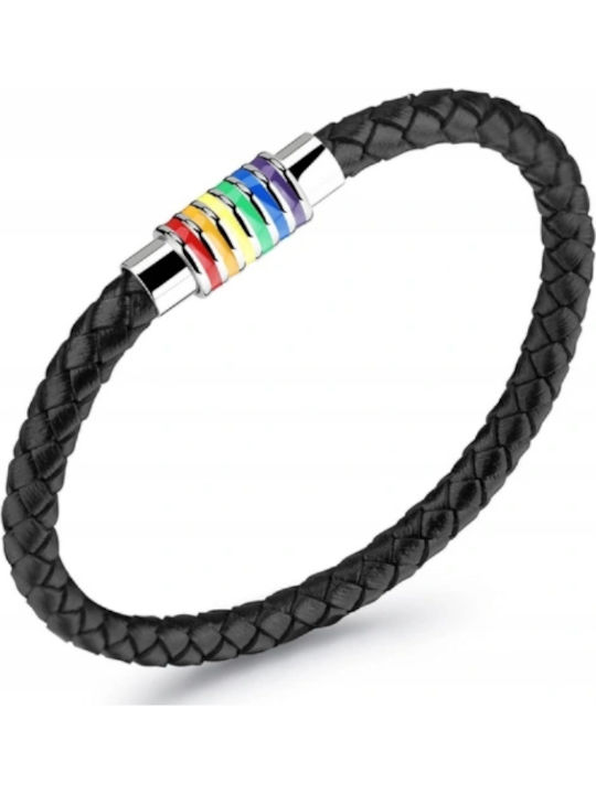 Кожена гривна Rainbow LGBT Bransolet Pl48h