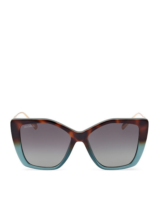 Max & Co Women's Sunglasses with Brown Tartaruga Plastic Frame and Brown Gradient Lens MO0065 56N