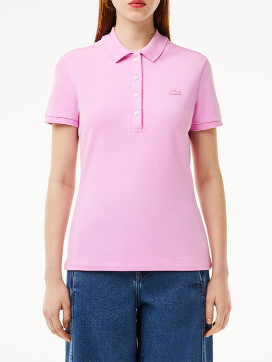 Lacoste Women's Polo Shirt Short Sleeve Pink