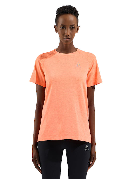 Odlo Γυναικείο Αθλητικό T-shirt Πορτοκαλί