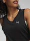 Puma Women's Athletic Blouse Sleeveless Fast Drying Black