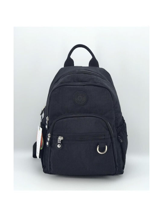 Mega Bag Women's Backpack with Three Compartments Navy Blue