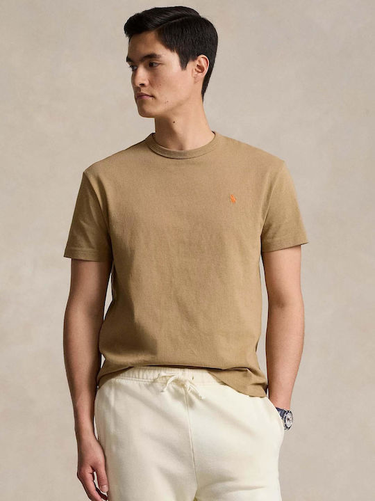 Ralph Lauren T-shirt Bărbătesc cu Mânecă Scurtă Bej