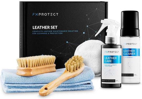 FX Protect Set Detergent Și Protecție Pentru Echipament Din Piele 6 Bucăți
