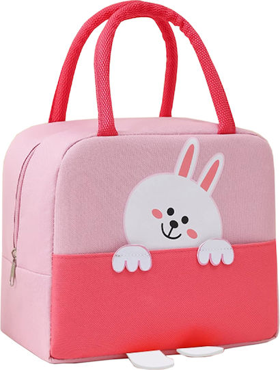 Amber Bunny School Insulated Hand Lunch Bag 7lt Pink 19 x 11 x 23cm