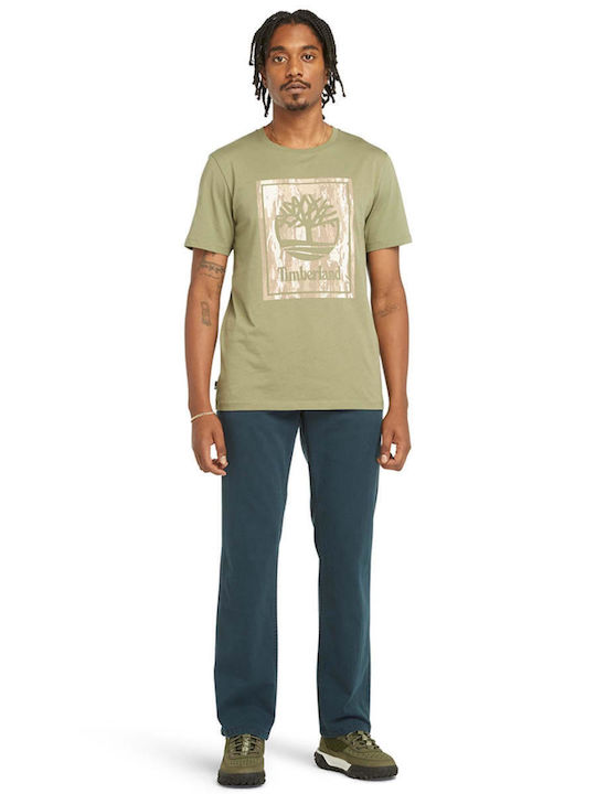Timberland Herren T-Shirt Kurzarm Grün