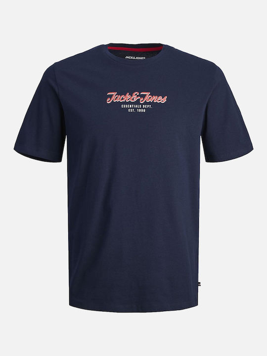 Jack & Jones Herren T-Shirt Kurzarm Navy Blue
