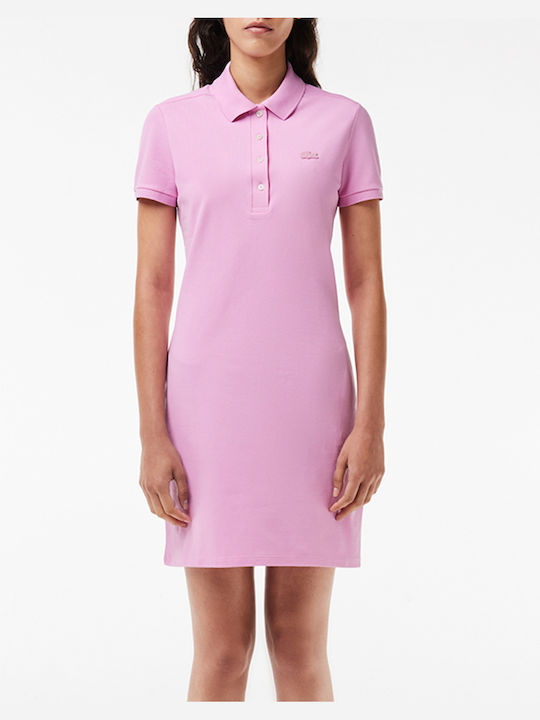 Lacoste Mini Φόρεμα Ροζ