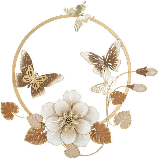 Mauro F Wanddekoration Gold aus Metall 63.5x5.1x58.4cm