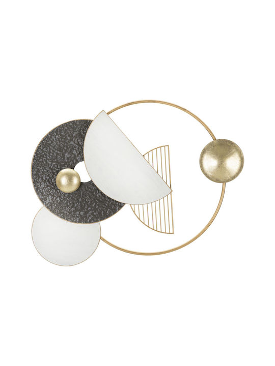 Mauro F Geometric Wall Decor Element Made of Metal 70.5x5.7x59.1cm