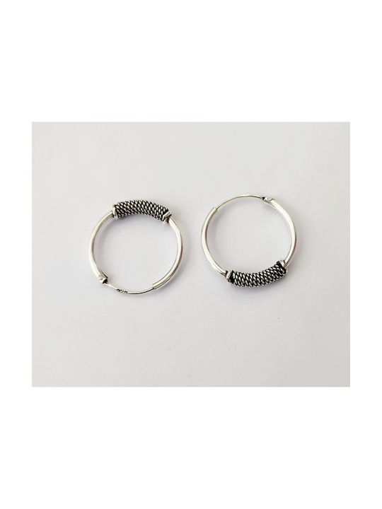 Silver Medium Hoops 20mm Pair