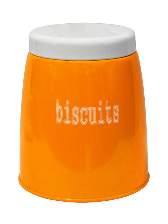 Sinialo Borcan pentru Biscuiți Metalic Portocaliu 16.5x18.5buc 1buc Sinialo Borcan pentru Biscuiți Metalic Portocaliu 16.5x18.5buc 1buc