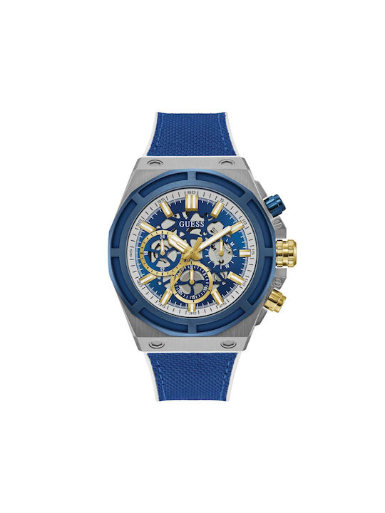 Guess Watch Battery with Blue Rubber Strap