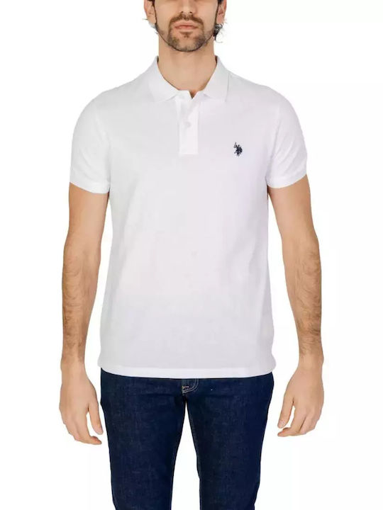 U.S. Polo Assn. Herren Kurzarmshirt Polo Weiß