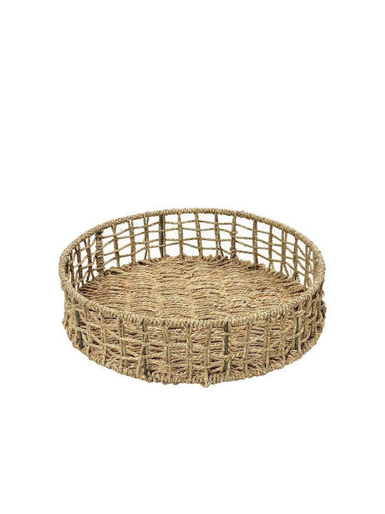 Decorative Basket Wicker with Handles Beige Espiel