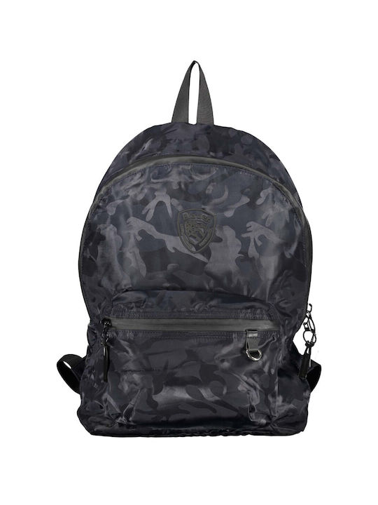 Blauer Männlich Stoff Rucksack Blau