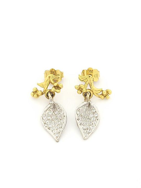 Metrongold Earrings made of Gold 18K with Stones