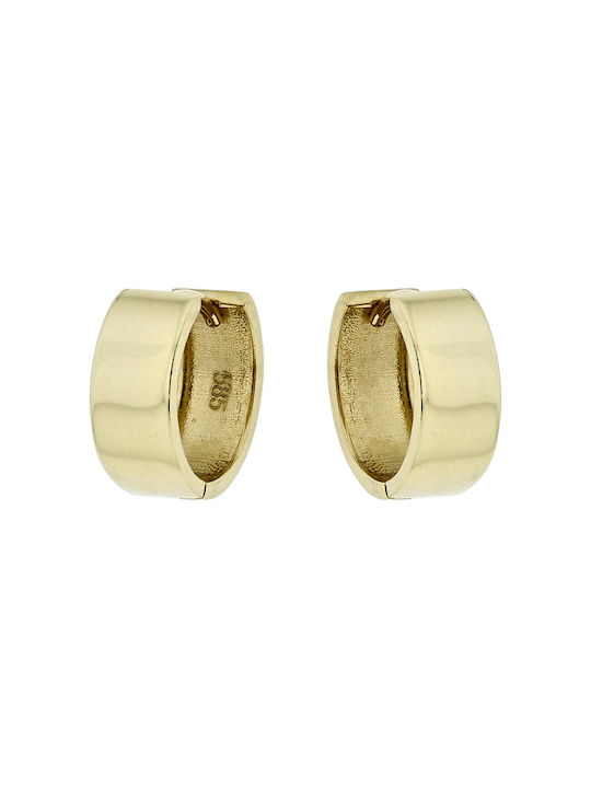 Earrings Hoops made of Gold 14K