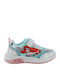 Ariel Παιδικά Sneakers Ανατομικά με Σκρατς & Φωτάκια Τιρκουάζ