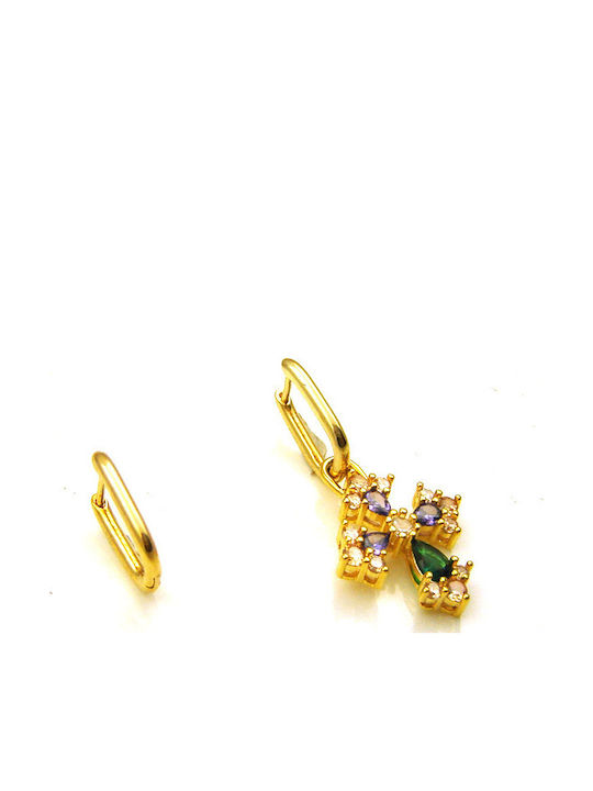 Damenohrringe Rebecca Judith Bjuoom02 aus Bronze mit 24K Goldbeschichtung