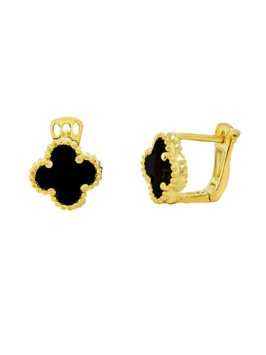 Silver Gold-Plated Earrings 925 With Crosses