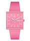 Swatch Swatch Damen Uhr mit Rosa Kautschukarmband
