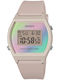 Casio Collection Damen Uhr Chronograph mit Rosa Kautschukarmband
