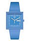 Swatch Swatch Women's Watch with Blue Rubber Strap