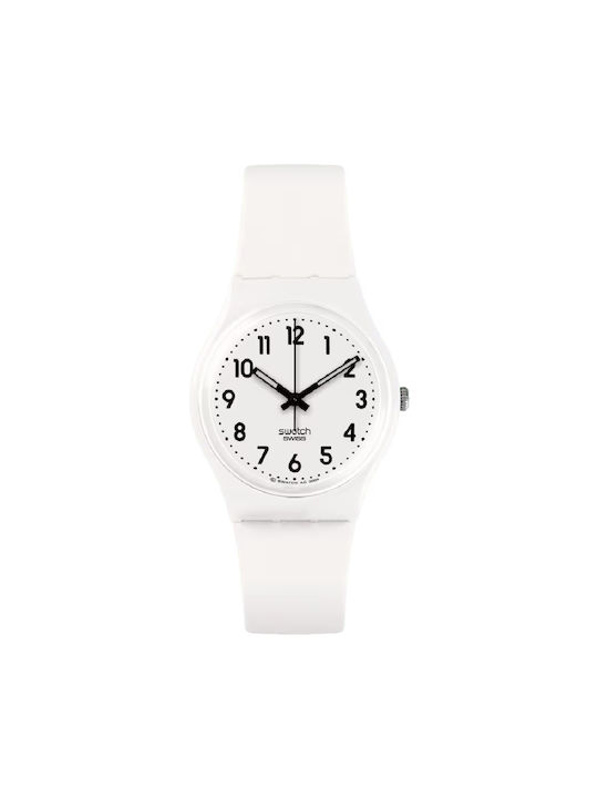 Swatch Soft Uhr mit Weiß Kautschukarmband