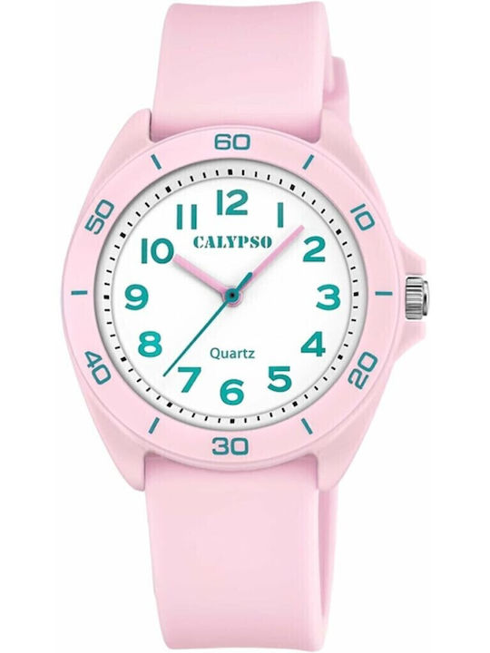 Calypso Γυναικείο Ρολόι 36mm Μπαταρίας με Ροζ Μεταλλικό Μπρασελέ