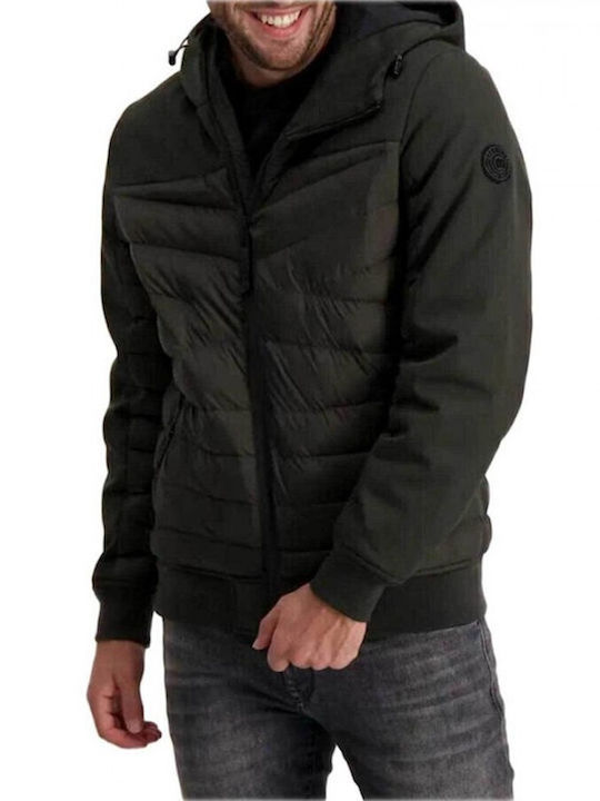 Carsjeans Herren Winter Jacke Lässig Χακί