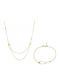 Polytimo - Set of Necklace and Bracelet in 14K Gold Art-set-120