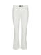 Vero Moda Women's Cotton Trousers Flare in Slim Fit White