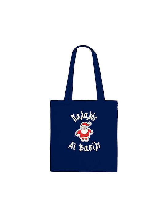 Santa Claus Tote Bag - Print Pontiopoulo Navy