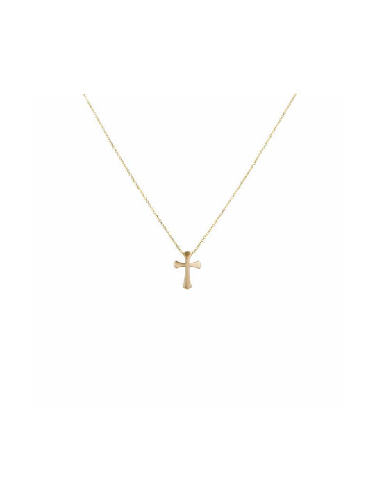 Gold Women's Necklace K14 With Cross 047241 047241 Gold 14 Karats