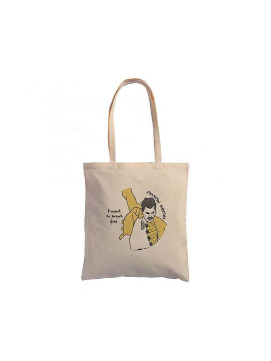 CornerShop Υφασμάτινη Τσάντα για Ψώνια σε Μπεζ χρώμα
