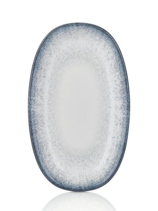 By Bone Tinta Servierplatte Oval aus Porzellan Blau 24x14.5cm 1Stück