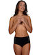 Hohe Taille Damen Slip 2Pack Nahtlos Schwarz