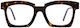 Kuboraum Women's Acetate Brown Tortoise Prescription Eyeglass Frame K5 TS