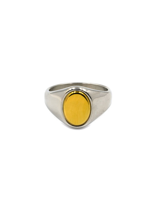 Awear Men's Gold Plated Steel Ring