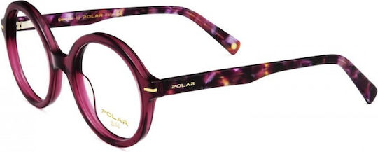 Polar Femei Plastic Rame Ochelari Burgundy 21853