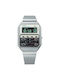 Casio Digital Uhr Chronograph Batterie mit Silber / Silber Metallarmband