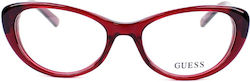 Guess Damen Acetat Brillengestell Burgundisch G...