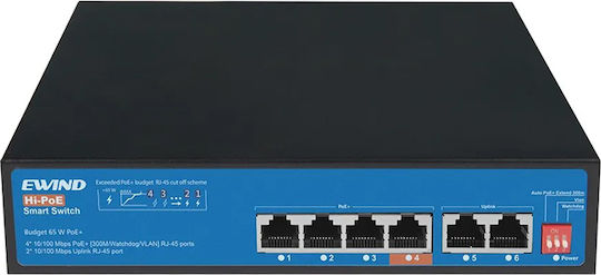 Ewind EW-S1606CF-AP Unverwaltet L2 Power over Ethernet Switch mit 6 Ports Ethernet