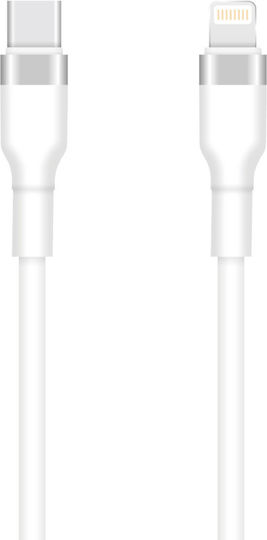 Setty Regular la Cablu Lightning Alb 1m (KSC-L-130)