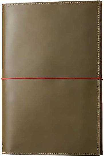 Paper Republic Carnet A5 cu Pagini Albe și Suport pentru Stilou Verde