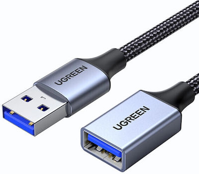 Ugreen USB 3.0 Cablu USB-A de sex masculin - USB-A femelă Gri 1m 10495