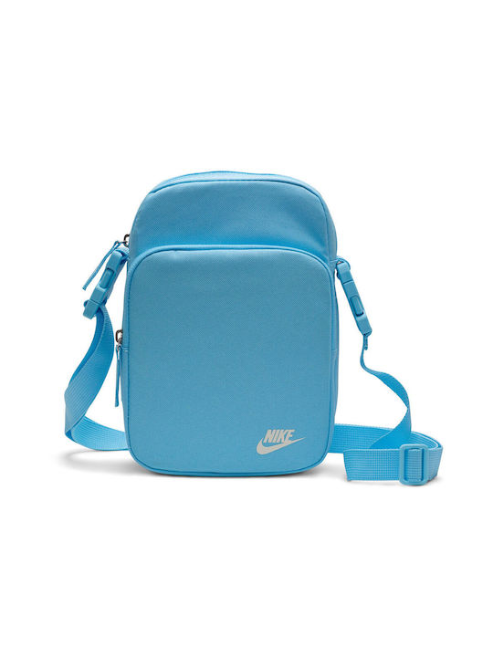 Nike Sling Bag Heritage with Zipper & Adjustable Strap Blue 18x8cm