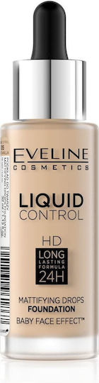 Eveline Liquid Control Hd Mattifying Drops Liquid Foundation 015 Light Vanilla 32ml