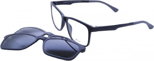 Clark Ανδρικός Σκελετός Γυαλιών με Clip On Μαύρος K1053/B C3